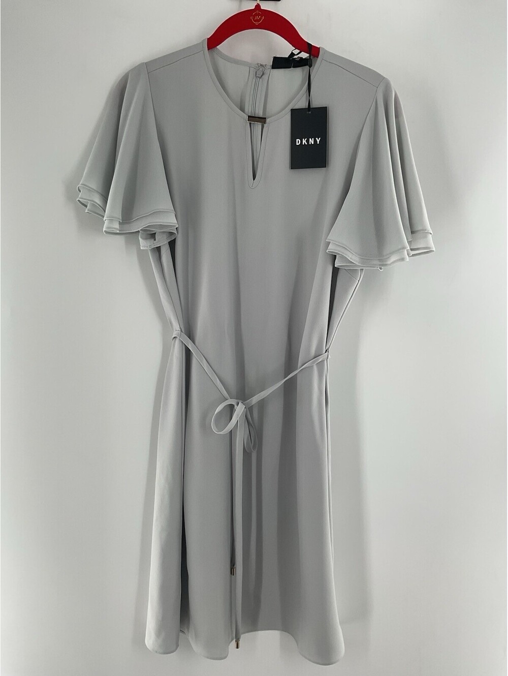 DKNY WOMEN’S NWT Garden Plaid Gray Fit And Flare Dress Short Sleeve 055